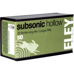 Eley Americas Subsonic Hollow Ammo 22 Long Rifle 40gr Lead Hollow Point - 22 Long Rifle 40gr Subsonic Lead Hollow Point 50/Box