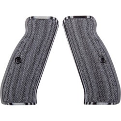 Pachmayr G-10 Tactical Pistol Grips For Cz 75 - Cz 75 Gray/Black Checkered G-10 Grips