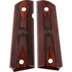 Pachmayr 1911 American Legend Checkered Grips - 1911 Grips Double Diamond Rosewood