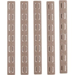 Bravo Company Ar-15 Keymod Rail Panel Kit 5-Pack Rubber - Rail Panel Kit 5-Pack Keymod Rubber Flat Dark Earth 5.5