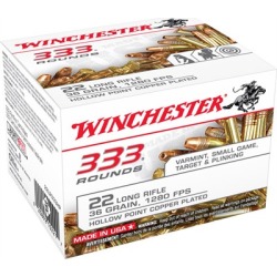 Winchester Usa Whitebox Ammo 22 Long Rifle 36gr Copper Plated Hollow Point - 22 Long Rifle 36gr Copper Plated Hollow Point 333/Box