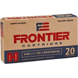 Hornady Frontier Ammo 5.56mm Nato 75gr Bthp Match - 5.56mm Nato 75gr Hollow Point Boat Tail 20/Box