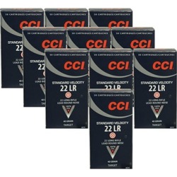 Cci Standard Velocity Ammo 22 Long Rifle 40gr Lead Round Nose - 22 Long Rifle 40gr Lead Round Nose 500/Box