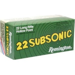 Remington 22 Subsonic Ammo 22 Long Rifle 38gr Cphp - 22 Long Rifle 38gr Copper Plated Hollow Point 100/Box