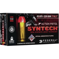 Federal Syntech Action Pistol 45 Acp Ammo - 45 Auto 220gr Syntech Jacket Fn 50/Box