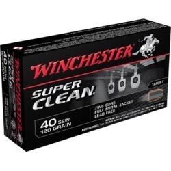 Winchester Super Clean Nt 40 S&W Ammo - 40 S&W 120gr Full Metal Jacket Lead Free 50/Box