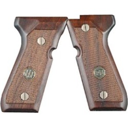 Beretta Usa Grips, 92 96fs Wood Chkrd