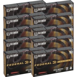 Federal Gold Medal Berger Ammo 6.5 Creedmoor 130gr Berger Hybrid Otm - 6.5 Creedmoor 130gr Hybrid Otm 200/Case