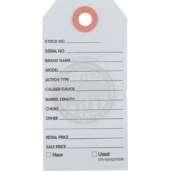 Brownells Gun Price Tags - 500 Brownells Gun Price Tags, Light Blue