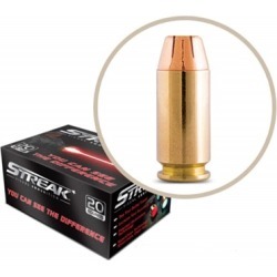 Ammo Incorporated Streak Cold Tracer 40 S&W Ammo - 40 S&W 180gr Jhp Red Tracer 20/Box