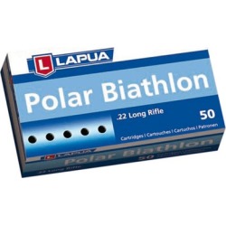 Lapua Polar Biathlon Ammo 22 Long Rifle 40gr Lead Round Nose - 22 Long Rifle 40gr Lead Round Nose 50/Box