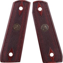 Pachmayr Renegade Wood Laminate Grips Ruger 22/45 - Ruger 22/45 Rosewood Checkered