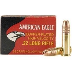 American Eagle Ammo 22 Long Rifle 38gr Copper Plated Hp - 22 Long Rifle 38gr Copper Plated Hollow Point 40/Box