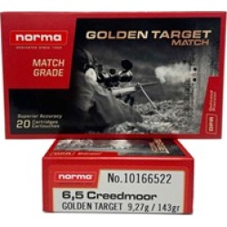 Norma Match Ammo 6.5 Creedmoor 130gr Hollow Point Boat Tail - 6.5 Creedmoor 130gr Hybrid Target 200/Case