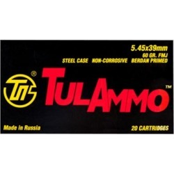 Tulammo Usa Steel Case Ammo 5.45x39mm 60gr Fmj - 5.45x39mm 60gr Full Metal Jacket 20/Box