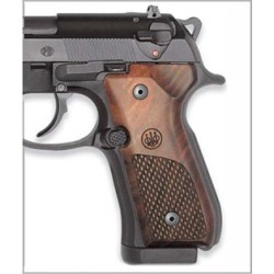 Beretta Usa Grips, 92 96 Wood Oval Chkrng