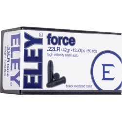 Eley Americas Force Ammo 22 Long Rifle 42gr Lead Round Nose - 22 Long Rifle 42gr Lead Round Nose 500/Brick