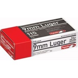 Aguila Handgun Ammo 9mm Luger 115gr Fmj - 9mm Luger 115gr Full Metal Jacket 50/Box