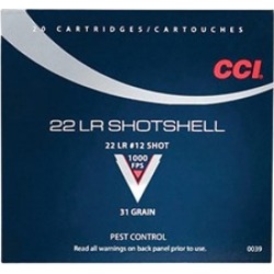 Cci Shotshell Ammo 22 Long Rifle #12 Shot - 22 Long Rifle Shotshell #12 Shot 20/Box