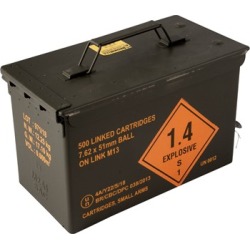 Magtech Ammunition 7.62x51mm Nato Linked Ammo - 7.62x51mm Nato 147gr Fmj Linked 500 Round Can