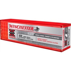 Winchester Super-X Ammo 22 Long Rifle 40gr Lead Round Nose - 22 Long Rifle 40gr Lead Round Nose 100/Box