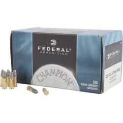 Federal Champion Ammo 22 Long Rifle 40gr Lead Round Nose - 22 Long Rifle 40gr Lead Round Nose 50/Bx