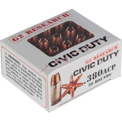 G2 Research G2r Civic Duty 380 Acp Ammo - 380 Acp 64gr Hollow Point 20/Box