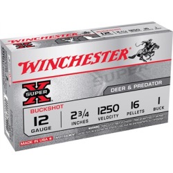 Winchester Super-X Buckshot Ammo 12 Gauge 2-3/4
