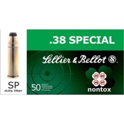 Sellier & Bellot 38 Special 158gr Non-Toxic Tfmj Ammo - 38 Special 158gr Non-Toxic Total Full Metal Jacket 50/Box