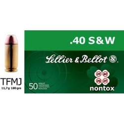 Sellier & Bellot 40 S&W 180gr Non-Toxic Tfmj Ammo - 40 S&W 180gr Non-Toxic Total Full Metal Jacket 50/Box