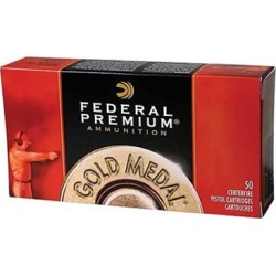 Federal Gold Medal Pistol Ammo 45 Acp 185gr Fmj-Swc - 45 Auto 185gr Full Metal Jacket Semi-Wadcutter 50/Box