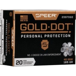 Speer Gold Dot Personal Protection 40 S&W Ammo - 40 S&W 165gr Gold Dot Hollow Point 20/Box