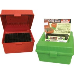 Mtm Rifle Ammo Boxes - Red R-100 Deluxe Ammo Box