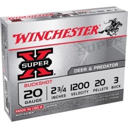 Winchester Super-X Buckshot Ammo 20 Gauge 2-3/4