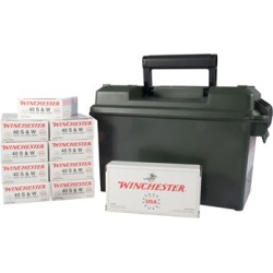 Winchester Usa White Box Ammo 40 S&W 165gr Fmj Ammo Can - 40 S&W 165gr Full Metal Jacket 500/Ammo Can