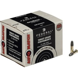 Federal Automatch Target Ammo 22 Long Rifle 40gr Lead Round Nose - 22 Long Rifle 40gr Lead Round Nose 325/Box