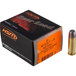 Hsm Ammunition Bear Load 45 Long Colt Ammo - 45 Long Colt 325gr Lead Flat Nose Gas Check 20/Box