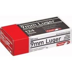 Aguila Handgun Ammo 9mm Luger 124gr Handgun - 9mm Luger 124gr Full Metal Jacket 50/Box