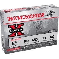 Winchester Super-X Buckshot Ammo 12 Gauge 3-1/2