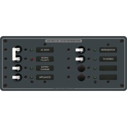 Blue Sea 230V AC Main + 6 Position Circuit Breaker Panel, Model 8512