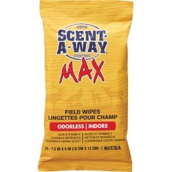Scent-A-Way MAX Field Wipes, 24-Pack