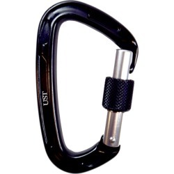 Ultimate Survival Technologies 10cm Locking Gear Carabiner, Black