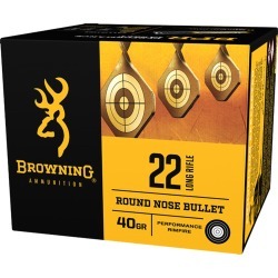 Browning BPR Performance Rimfire Ammunition, .22 LR, 40-gr, 400-Rounds