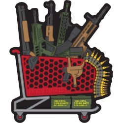 Patriot Patch Gun Store Shopping Cart Sticker