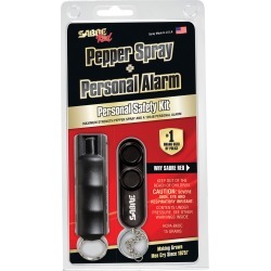 Sabre Red Pepper Spray & Personal Alarm Safety Kit, Black