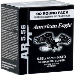 American Eagle Ammo 5.56x45mm Full Metal Jacket Boat-Tail Ammo, 55-gr.