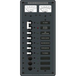 Blue Sea Systems Panel, 230V AC (European), AC Main + 8 Positions & Micro Meters