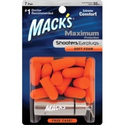 Mack's Shooters Maximum Protection Soft Foam Ear Plugs, 7-Pack