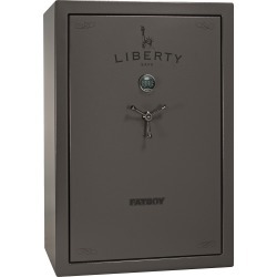 Liberty Fatboy LF64 64-Gun Safe, Elec. Lock, Gray Marble Gloss, Black Chrome