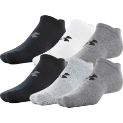 Under Armour Men's Essential Lite No Show Socks, 6-Pack